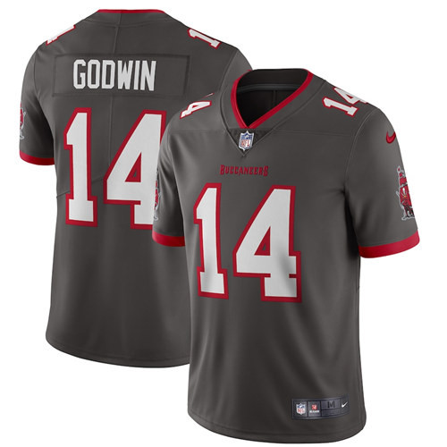 Men's Tampa Bay Buccaneers #14 Chris Godwin 2020 Grey Vapor Untouchable Limited Stitched NFL Jersey