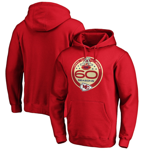 Kansas City Chiefs Red 60th Season Logo Pullover Hoodie