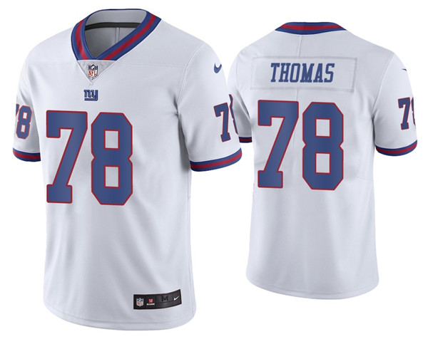 Men's New York Giants #78 Andrew Thomas 2020 White Color Rush Stitched Jersey