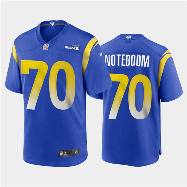 Men's Los Angeles Rams #70 Joseph Noteboom 2020 Royal NFL Stitched Jersey - Click Image to Close