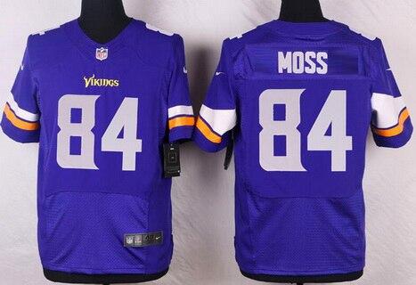 Men's Minnesota Vikings #84 Randy Moss Purple Elite Stitched NFL Jersey