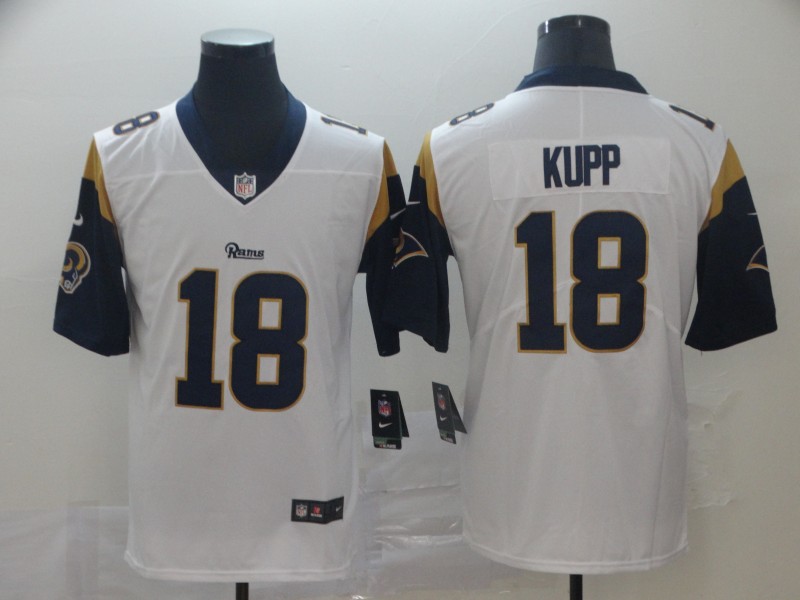 Men's Los Angeles Rams #18 Cooper Kupp White 2019 Vapor Untouchable Limited Stitched NFL Jersey - Click Image to Close