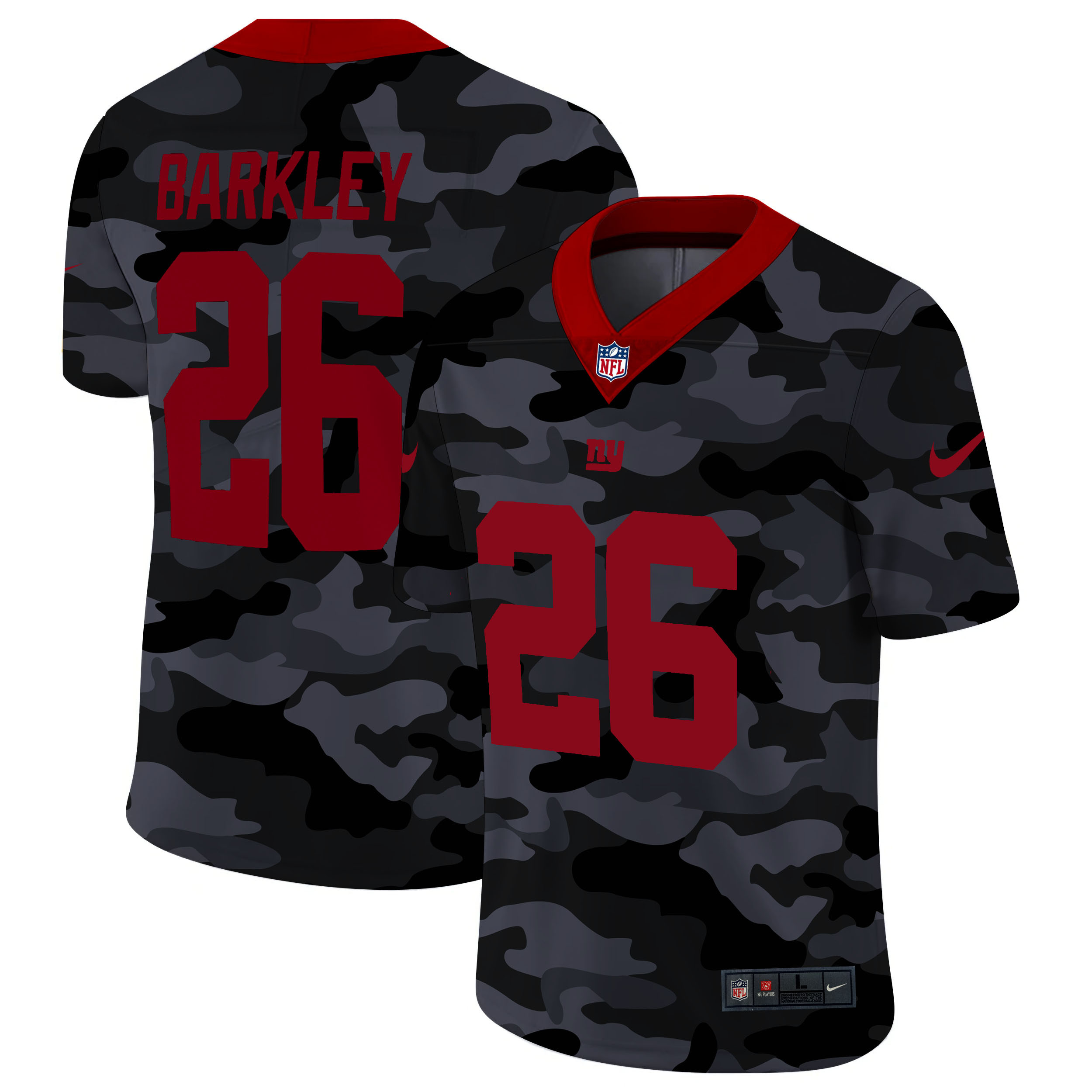 Men's New York Giants #26 Saquon Barkley 2020 Camo Limited Stitched NFL Jersey - Click Image to Close