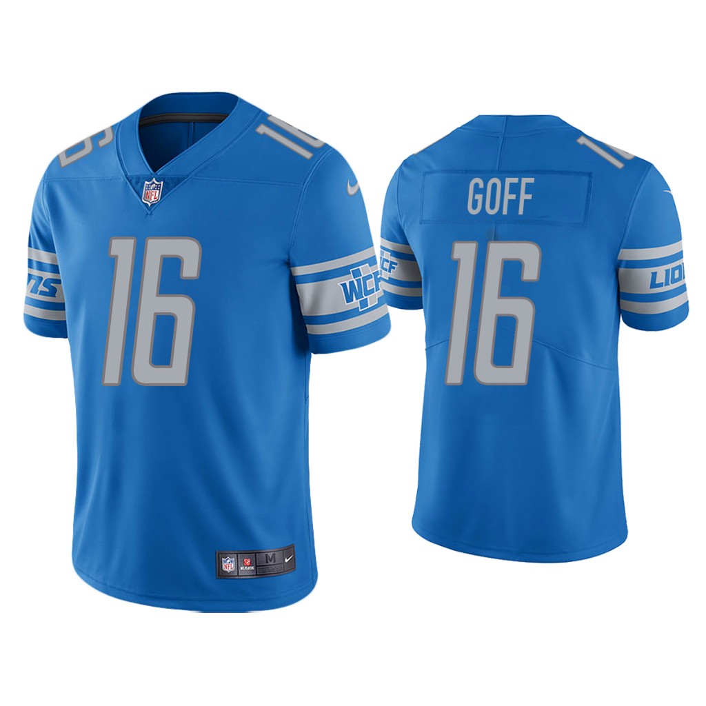 Men's Detroit Lions #16 Jared Goff Blue Vapor Untouchable Limited Stitched NFL Jersey - Click Image to Close