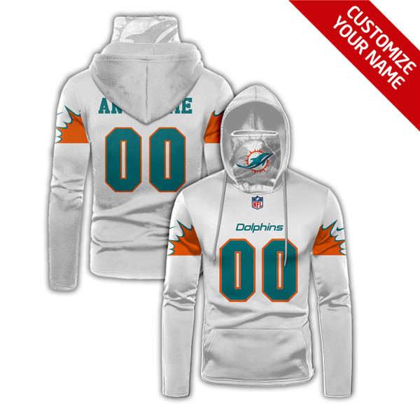 Men's Miami Dolphine Customize Stitched Hoodies Mask 2020