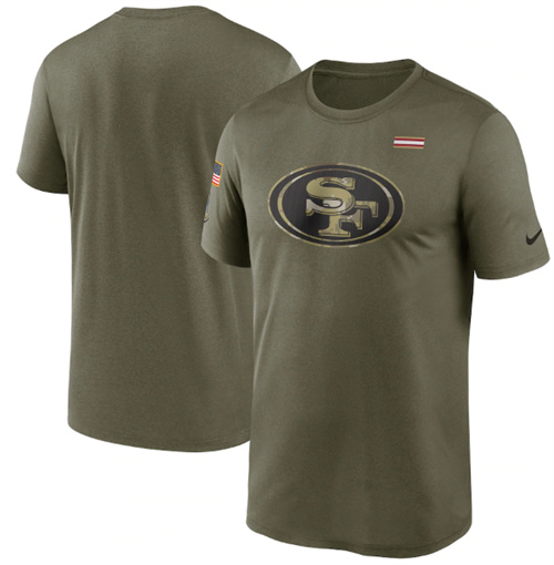 Men's San Francisco 49ers 2021 Olive Salute To Service Legend Performance T-Shirt