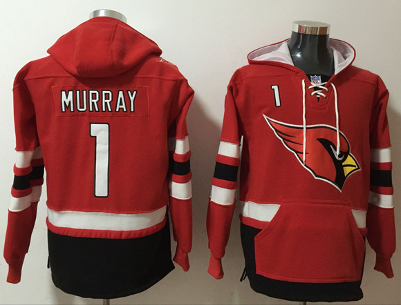 Men's Arizona Cardinals #1 Kyler Murray Red Ageless Must-Have Lace-Up Pullover Hoodie