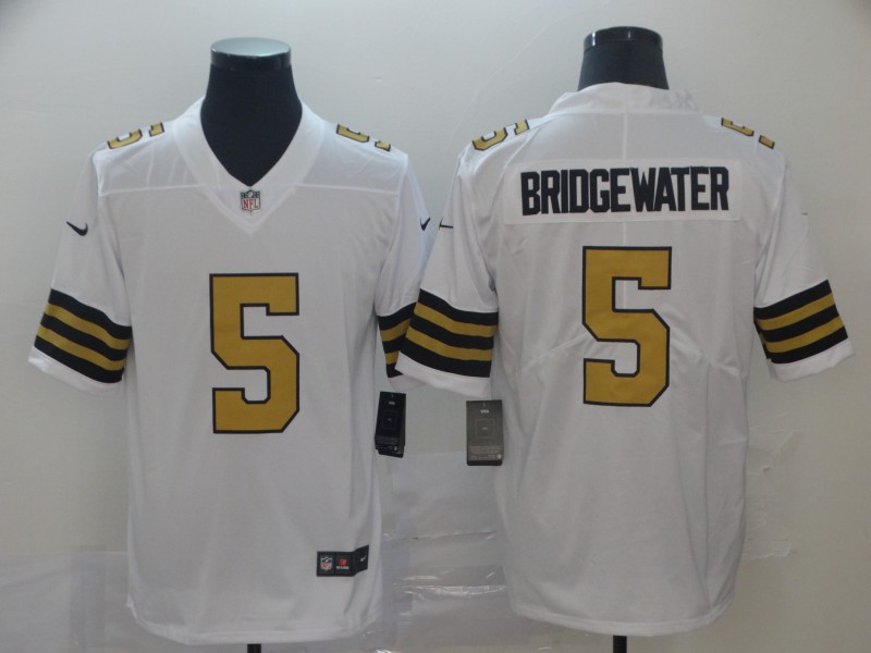 Men's New Orleans Saints #5 Teddy Bridgewater White Color Rush Limited Stitched NFL Jersey