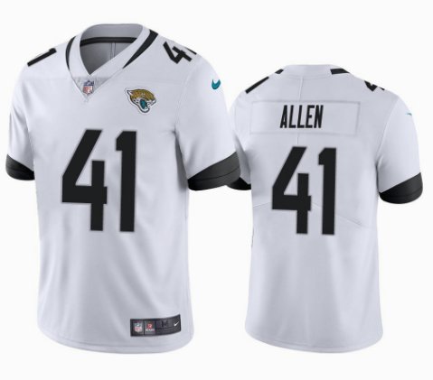 Men's Jacksonville Jaguars #41 Josh Allen White Vapor Untouchable Limited Stitched NFL Jersey - Click Image to Close