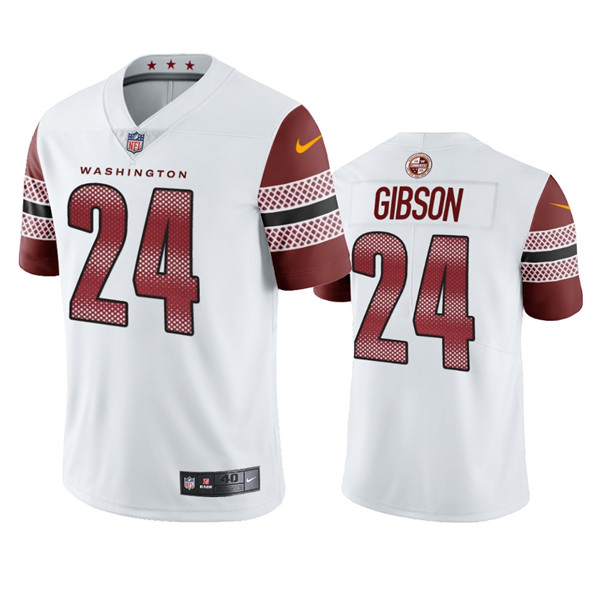 Men's Washington Commanders #24 Antonio Gibson White Vapor Untouchable Stitched Football Jersey - Click Image to Close