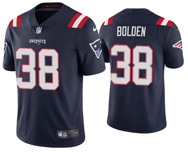 Men's New England Patriots #38 Brandon Bolden 2020 Navy Vapor Untouchable Limited Stitched NFL Jersey