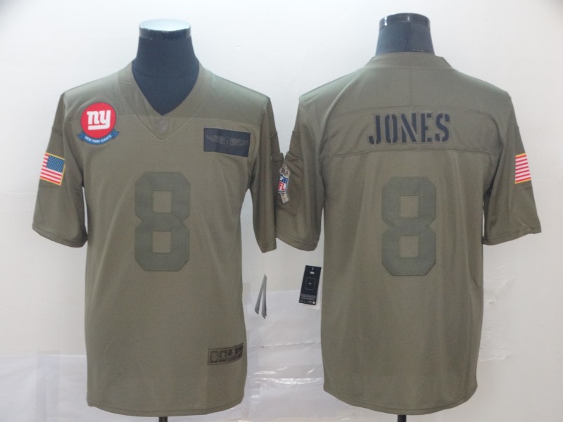 Men's New York Giants #8 Daniel Jones 2019 Camo Salute To Service Limited Stitched NFL Jersey