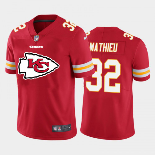 Men's Kansas City Chiefs #32 Tyrann Mathieu Red 2020 Team Big Logo Limited Stitched NFL Jersey