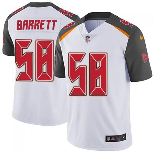 Men's Tampa Bay Buccaneers #58 Shaquil Barrett White Vapor Untouchable Limited Stitched NFL Jersey - Click Image to Close