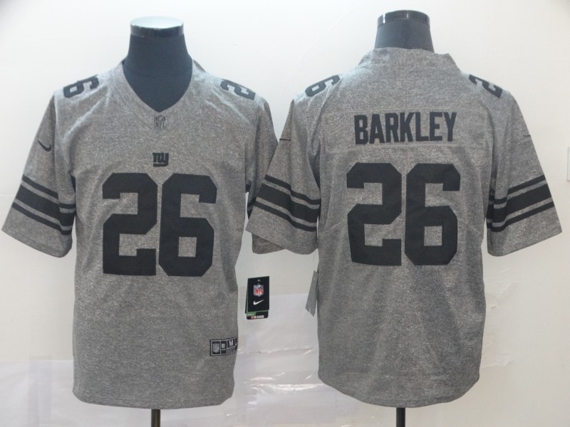 Men's New York Giants #26 Saquon Barkley Grey Limited Stitched NFL Jersey