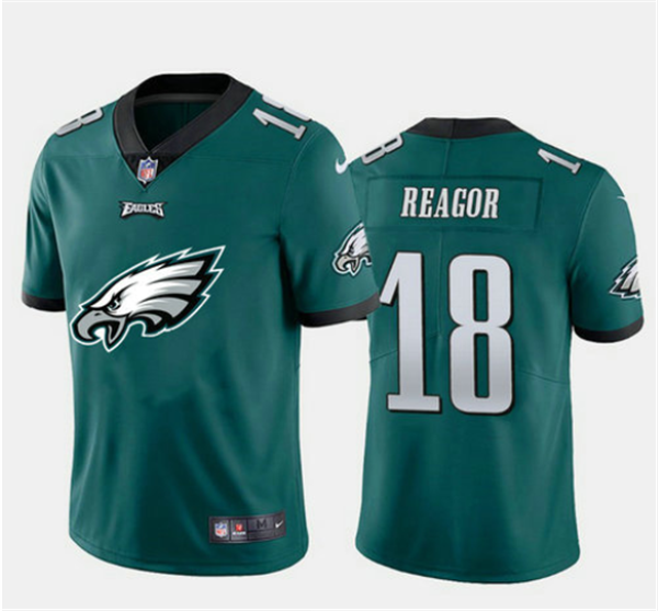 Men's Philadelphia Eagles #18 Jalen Reagor Green 2020 Team Big Logo Limited Stitched Jersey