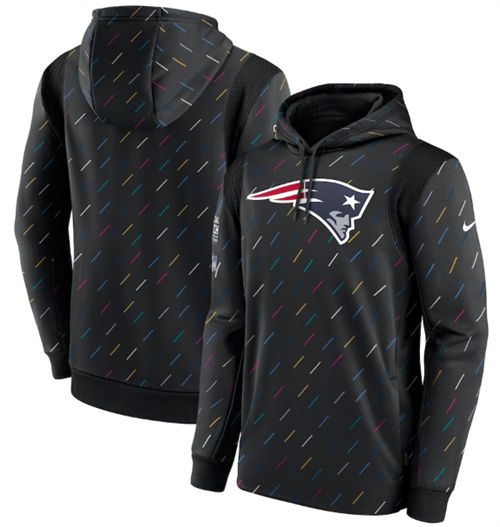 Men's New England Patriots 2021 Charcoal Crucial Catch Therma Pullover Hoodie