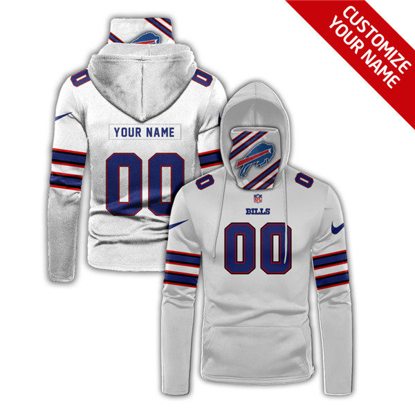 Men's Buffalo Bills Customize Stitched Hoodies Mask 2020