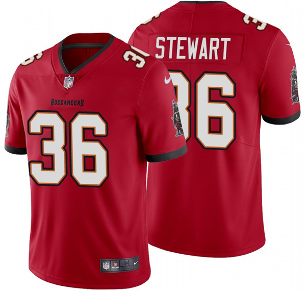 Men's Tampa Bay Buccaneers #36 M.J. Stewart 2020 Red Vapor Untouchable Limited Stitched Jersey