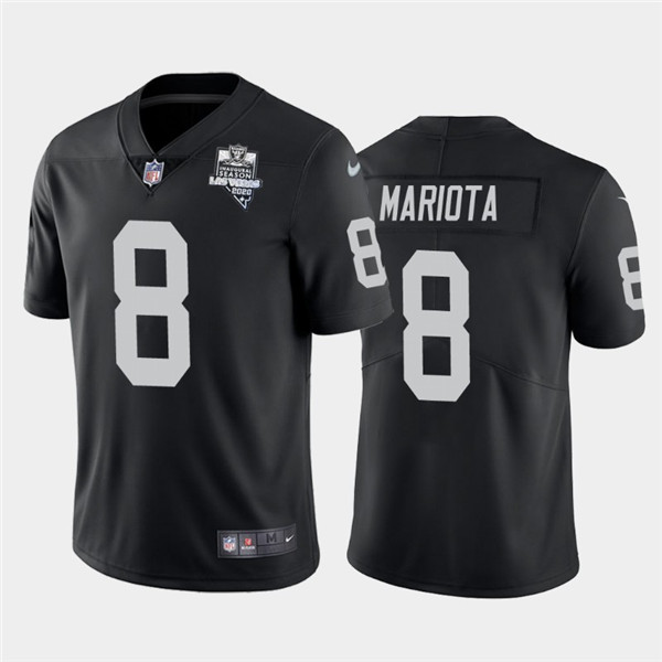 Men's Oakland Raiders Black #8 Marcus Mariota 2020 Inaugural Season Vapor Limited Stitched NFL Jersey