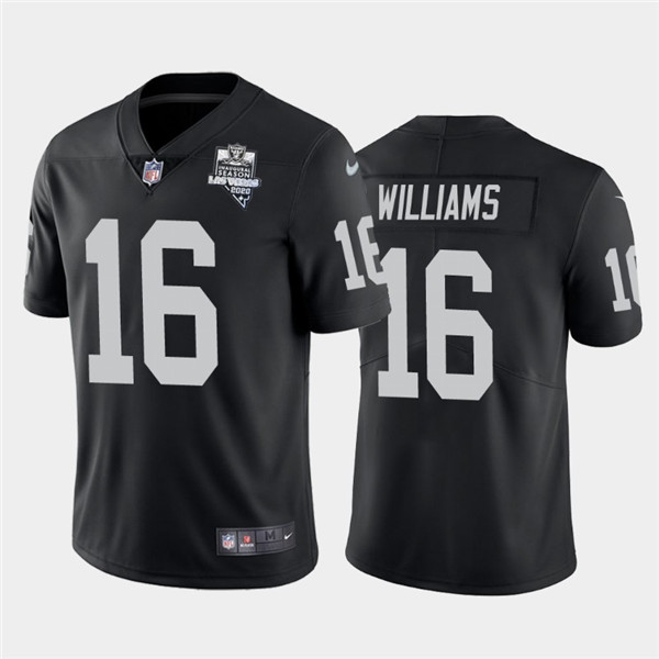 Men's Oakland Raiders Black #16 Tyrell Williams 2020 Inaugural Season Vapor Limited Stitched NFL Jersey