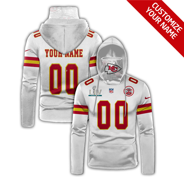 Men's Kansas City Chiefs Customize Stitched Hoodies Mask 2020