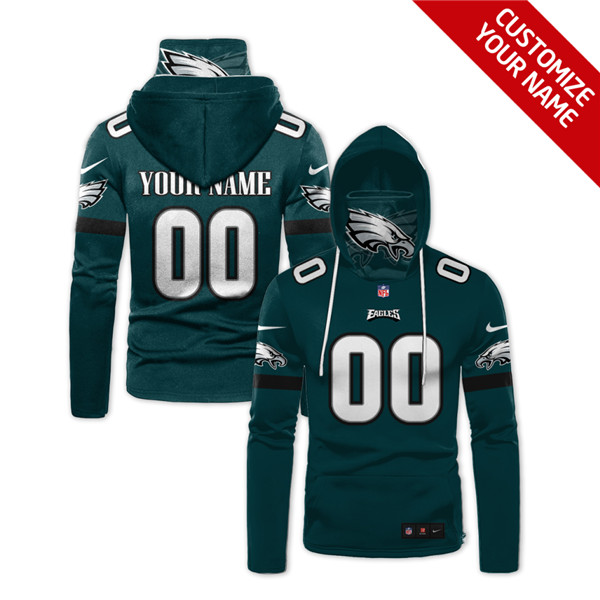 Men's Philadelphia Eagles Customize Stitched Hoodies Mask 2020