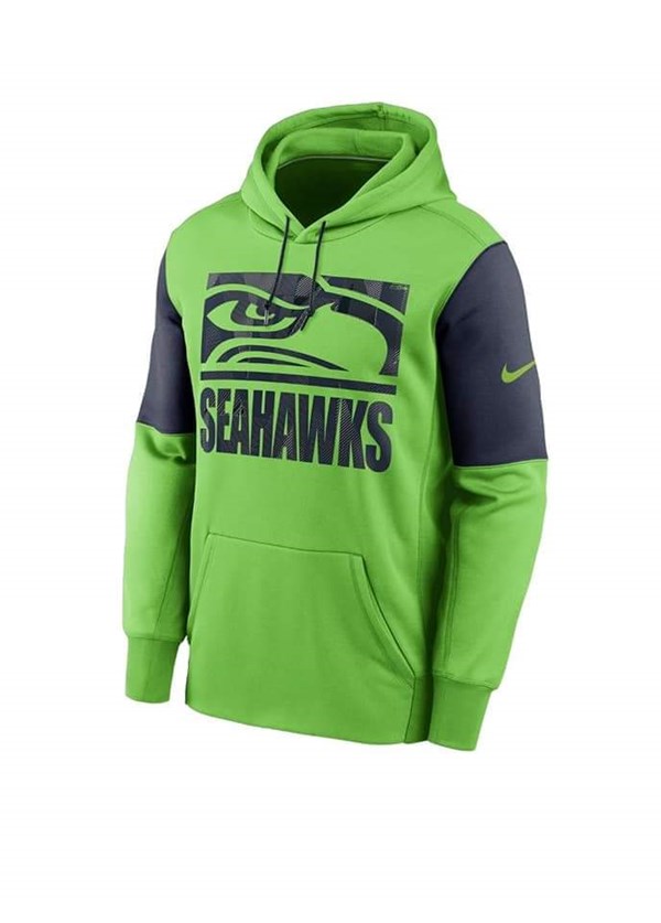 Men's Seattle Seahawks Green Sideline Performance Pullover Hoodie