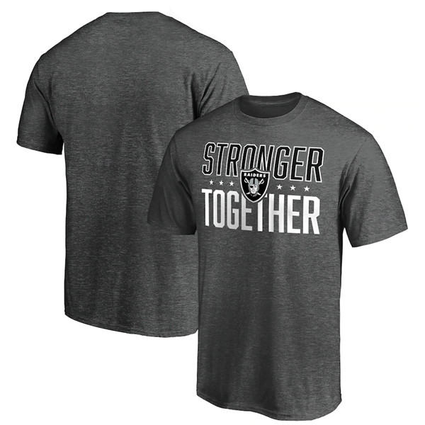 Las Vegas Raiders Heather Stronger Together Space Dye T-Shirt (All Size)