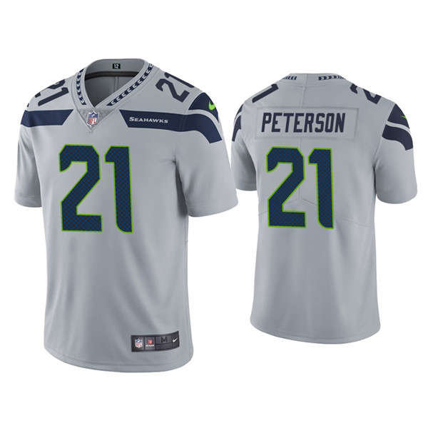 Men's Seattle Seahawks #21 Adrian Peterson Gray Vapor Untouchable Limited Stitched Jersey - Click Image to Close