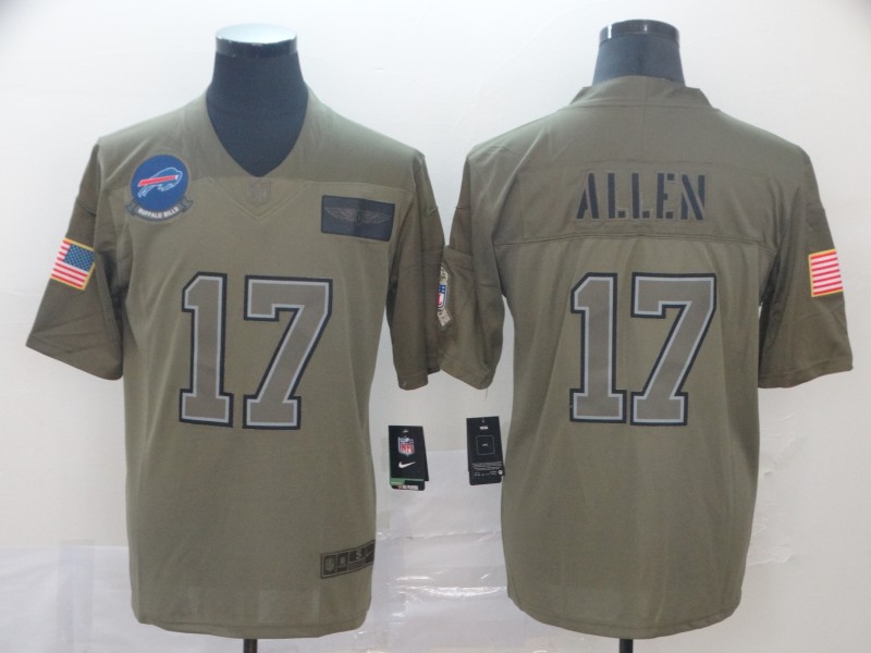 Men's Buffalo Bills #17 Josh Allen 2019 Camo Salute To Service Limited Stitched NFL Jersey - Click Image to Close