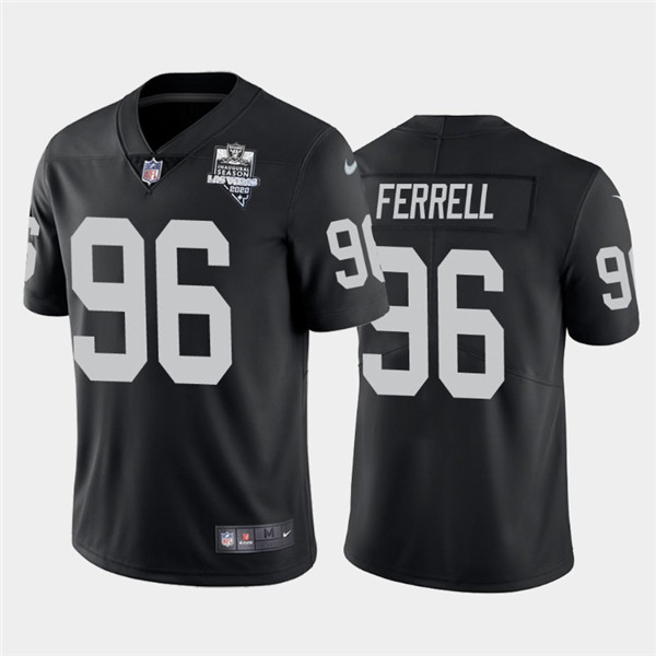 Men's Oakland Raiders Black #96 Clelin Ferrell 2020 Inaugural Season Vapor Limited Stitched NFL Jersey