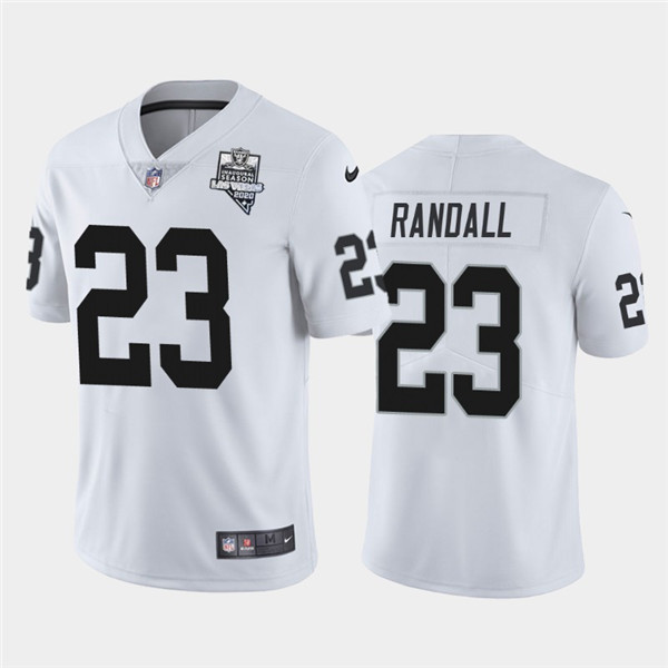 Men's Oakland Raiders White #23 Damarious Randall 2020 Inaugural Season Vapor Limited Stitched NFL Jersey