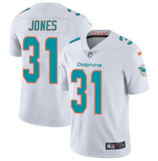 Men's Miami Dolphins #31 Byron Jones White Vapor Untouchable Limited Stitched Jersey