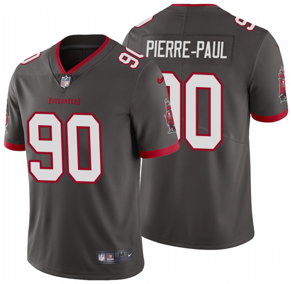 Men's Tampa Bay Buccaneers #90 Jason Pierre-Paul 2020 Grey Vapor Untouchable Limited Stitched Jersey