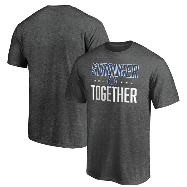 Indianapolis Colts Heather Charcoal Stronger Together T-Shirt (All Size)