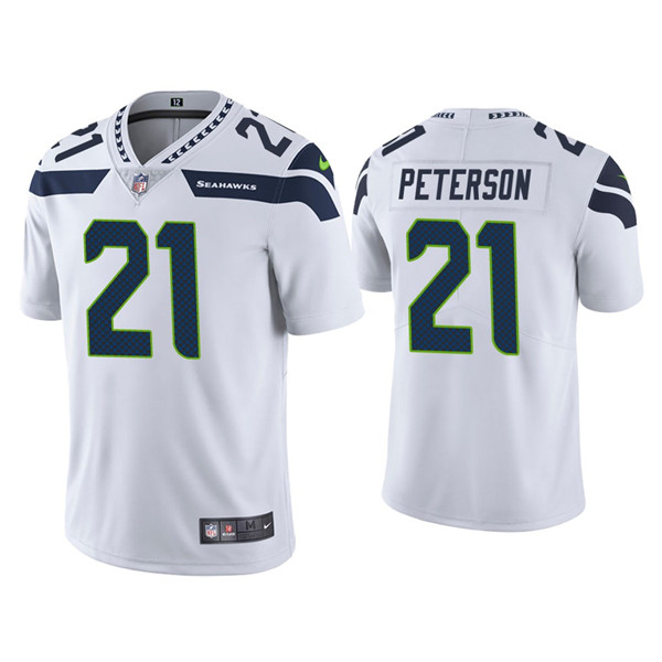 Men's Seattle Seahawks #21 Adrian Peterson White Vapor Untouchable Limited Stitched Jersey - Click Image to Close