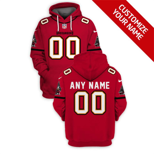 Tampa Bay Buccaneers Active Player Custom 2021 Red Pullover Hoodie(Stitched number&name)