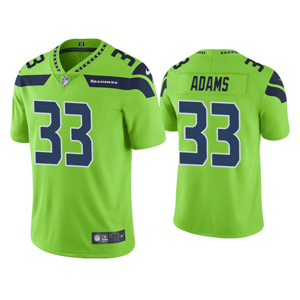 Men's Seattle Seahawks #33 Jamal Adams Green Color Rush Limited Stitched Jersey