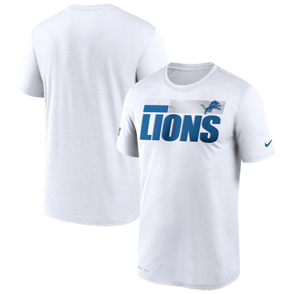 Detroit Lions 2020 White Sideline Impact Legend Performance NFL T-Shirt (All Size)