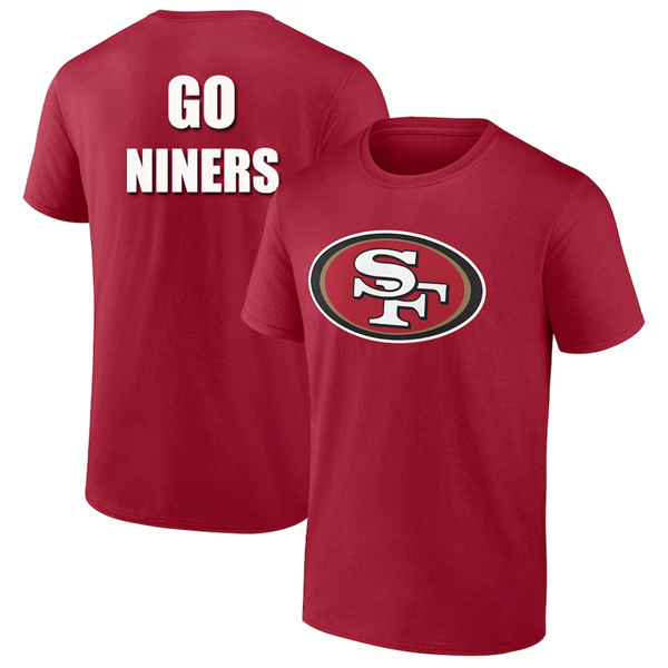 Men's 49ers Go Niniers Red 2024 Fan Limited T-Shirt - Click Image to Close