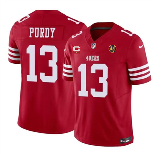 Men's San Francisco 49ers #13 Brock Purdy Red 2023 F.U.S.E. With 1-star C Patch And John Madden Patch Vapor Limited Football Stitched Jersey