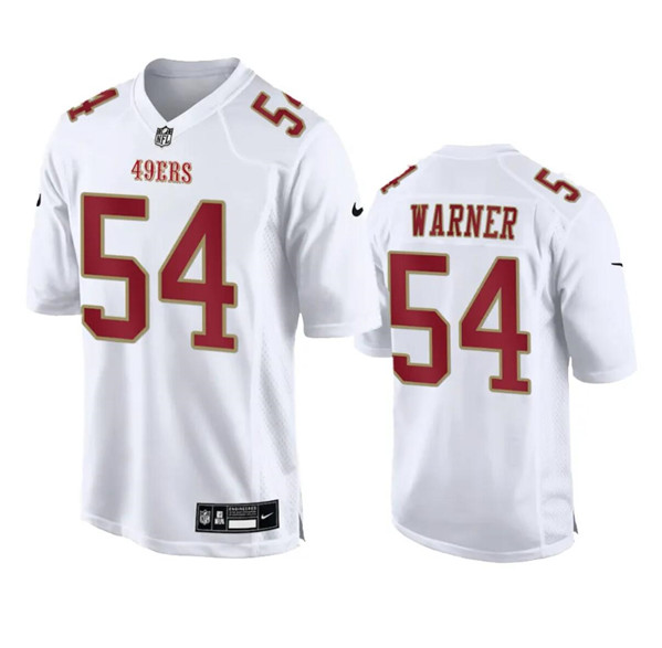 Men's San Francisco 49ers #54 Fred Warner White Fashion Limited Football Stitched Game Jersey