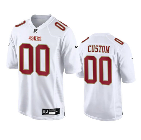 Men's San Francisco 49ers Active Player Custom White Fashion Limited Football Stitched Game Jersey