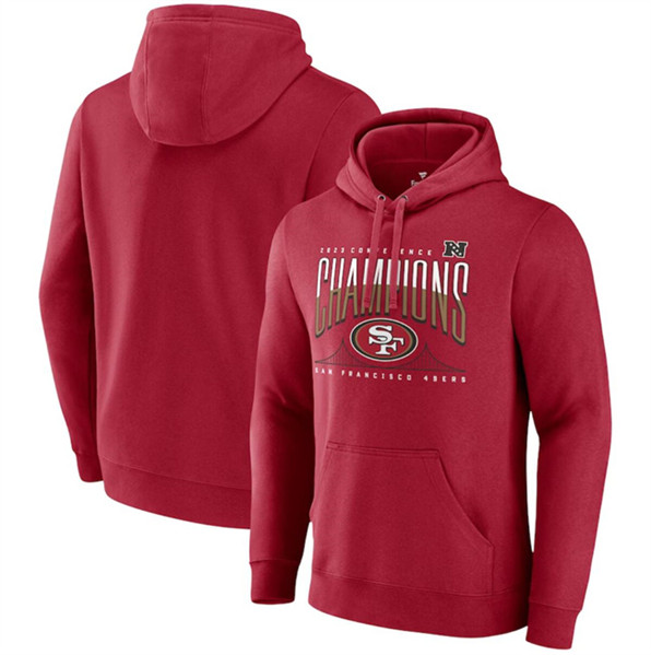 Men's San Francisco 49ers Scarlet 2023 NFC Champions Hometown Pullover Hoodie