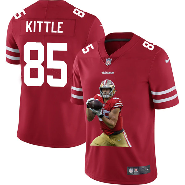 Men's San francisco 49ers #85 George Kittle Portrait Edition Red NFL Jersey