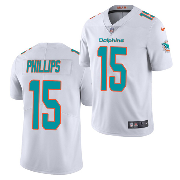 Men's Miami Dolphins #15 Jaelan Phillips White 2021 Vapor Untouchable Limited Stitched NFL Jersey