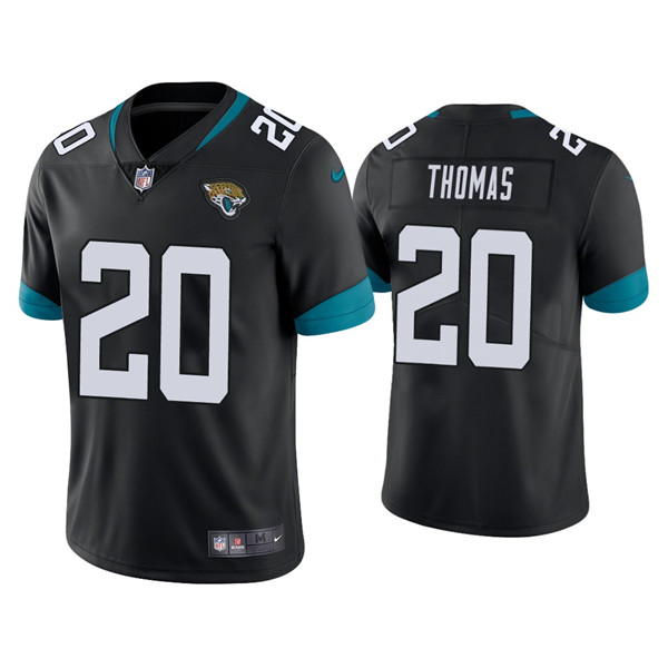 Men's Jacksonville Jaguars #20 Daniel Thomas Black Vapor Untouchable Limited Stitched Jersey