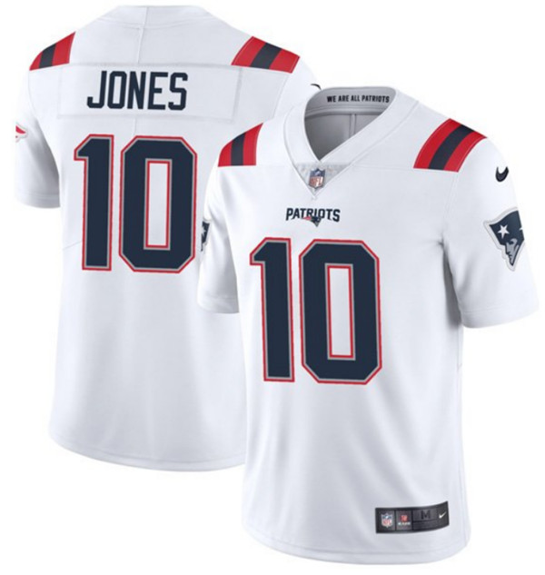 Men's New England Patriots #10 Mac Jones White 2021 Vapor Untouchable Limited Stitched NFL Jersey