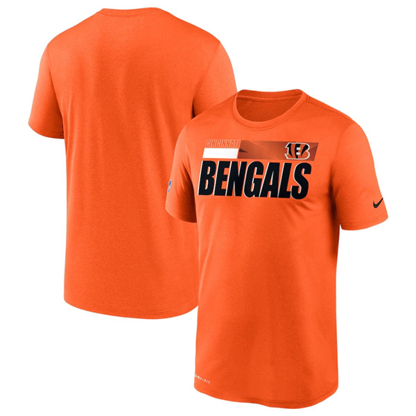 Cincinnati Bengals 2020 Orange Sideline Impact Legend Performance T-Shirt (All Size)